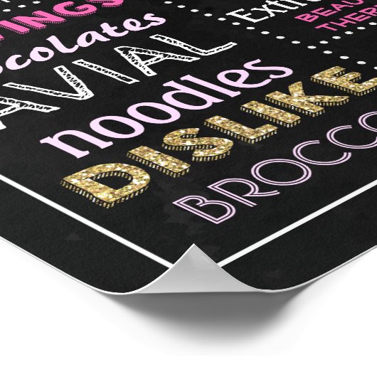 Princess Baby shower Party chalkboard poster (Hoek)