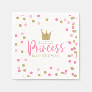 Princess Baby shower Party Napkin Pink and Gold Servet