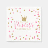 Princess Baby shower Party Napkin roze en goud Servet (Voorkant)