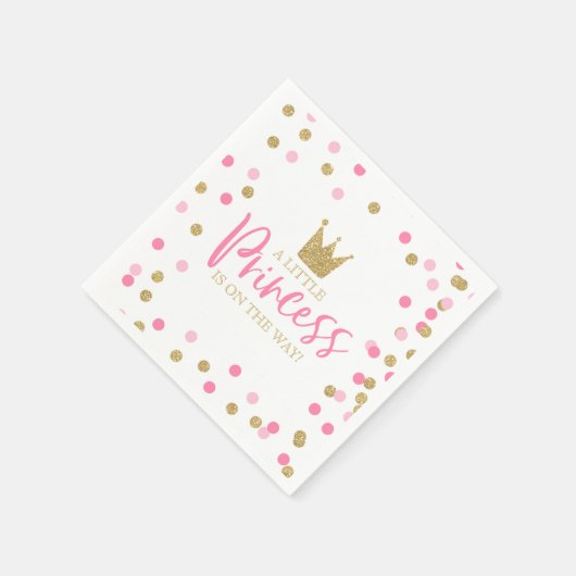 Princess Baby shower Party Napkin roze en goud Servet (Hoek)
