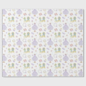 Princess Baby shower Pattern Cadeaupapier (Vlak)