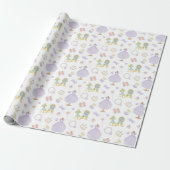 Princess Baby shower Pattern Cadeaupapier (Uitgerold)