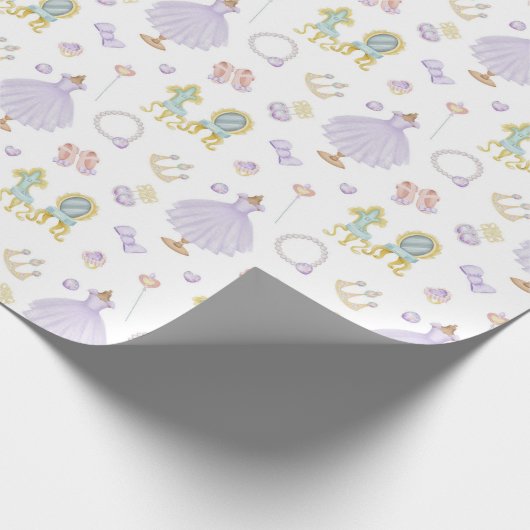 Princess Baby shower Pattern Cadeaupapier (Hoek)