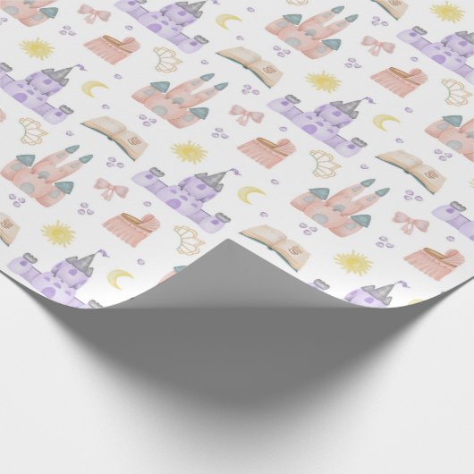 Princess Baby shower Pattern Cadeaupapier (Hoek)