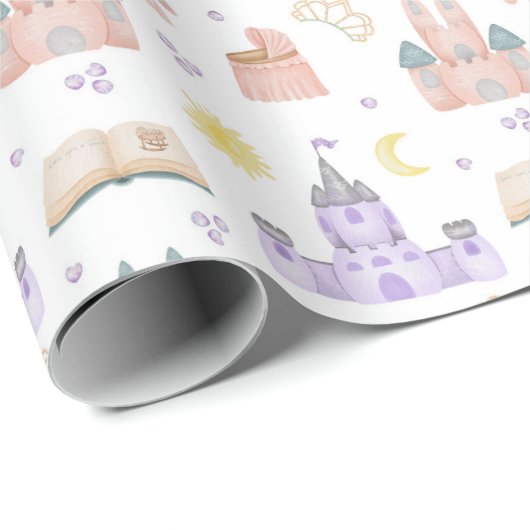 Princess Baby shower Pattern Cadeaupapier (Rol Hoek)