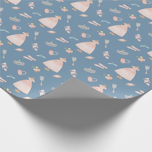 Princess Baby shower Pattern Cadeaupapier (Hoek)