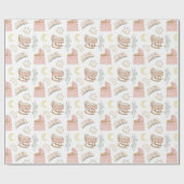 Princess Baby shower Pattern Cadeaupapier (Vlak)