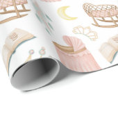 Princess Baby shower Pattern Cadeaupapier (Rol Hoek)