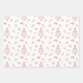 Princess Baby shower Pattern Inpakpapier Vel (Voorkant 2)