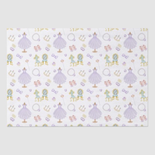 Princess Baby shower Pattern Tissuepapier (Voorkant)