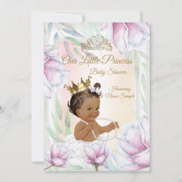 Princess Baby shower Pink Lila Floral etnisch Kaart