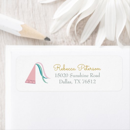 Princess Baby shower Return Address Label (Insitu)