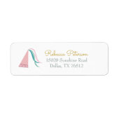 Princess Baby shower Return Address Label (Voorkant)