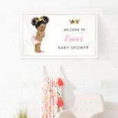 Princess Baby shower Roze achtergrondbanner Spandoek (Insitu)