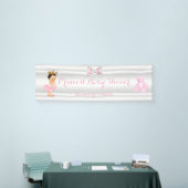 Princess Baby shower Roze Witte Brunette Baby Spandoek (Beurs)