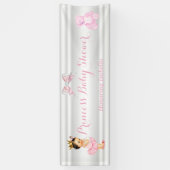 Princess Baby shower Roze Witte Brunette Baby Spandoek (Verticaal)