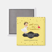 Princess Baby shower Save the Date | Mijn zonnesch Magneet (Voorkant / Achterkant)