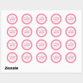 Princess Baby shower Stickers | Roze en Paars meis (Vel)