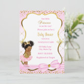 Princess Baby shower uitnodiging (Staand voorkant)