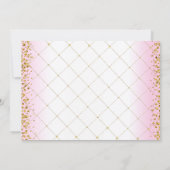 Princess baby shower-uitnodiging kaart (Achterkant)