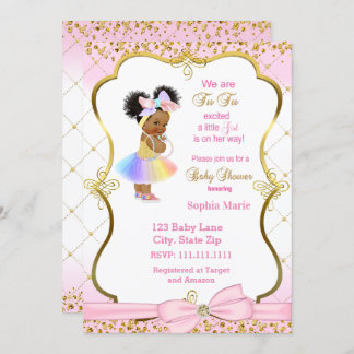 Princess baby shower-uitnodiging kaart