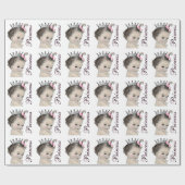 Princess Baby shower Wrapping Paper Cadeaupapier (Vlak)