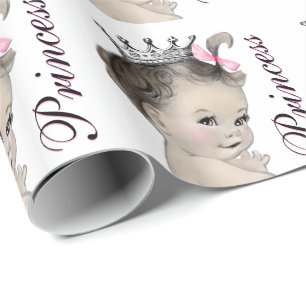 Princess Baby shower Wrapping Paper Cadeaupapier