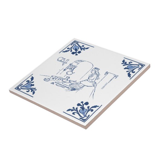  Princess Baking Kitchen Delfts Blauw & Wit Tegeltje (Zijkant)