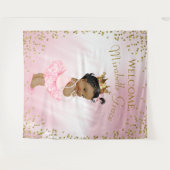 Princess Ballerina Baby shower Achtergrond Banner Wandkleed (Voorkant (horizontaal))