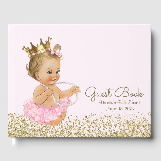 Princess Ballerina Baby shower gastenboek (Voorkant)