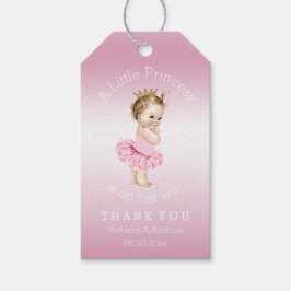 Princess Ballerina Baby shower Gepersonaliseerd Ro Cadeaulabel