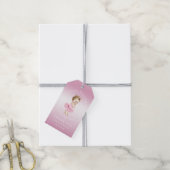 Princess Ballerina Baby shower Gepersonaliseerd Ro Cadeaulabel (Met Touw)