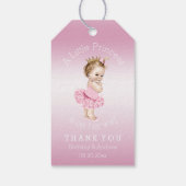 Princess Ballerina Baby shower Gepersonaliseerd Ro Cadeaulabel (Achterkant)