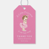 Princess Ballerina Baby shower Roze Gepersonalisee Cadeaulabel (Achterkant)