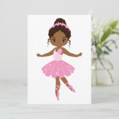 Princess Ballerina Bedankkaart (Staand voorkant)