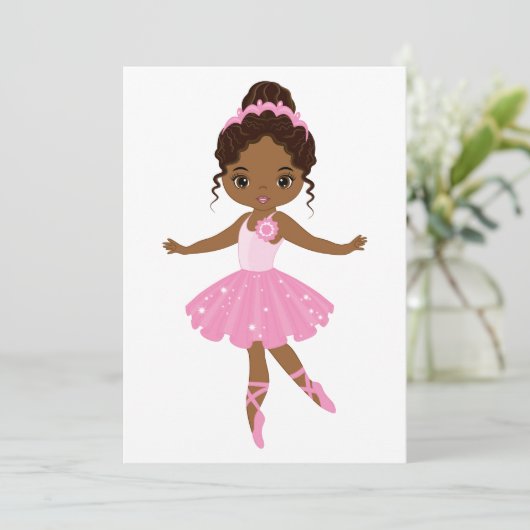 Princess Ballerina Bedankkaart (Staand voorkant)