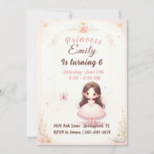 Princess Ballerina Birthday Invitation Kaart (Voorkant)