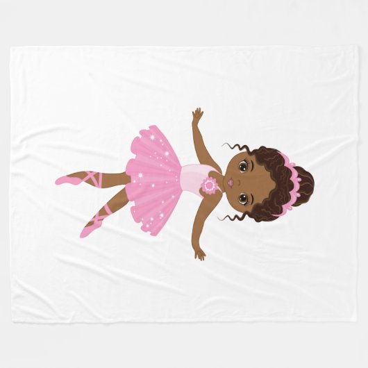 Princess Ballerina Blanket Fleece Deken (Voorkant (Horizontaal))