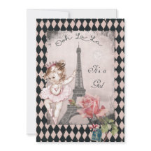 Princess Ballerina Eiffel Tower Baby shower