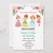 Princess ballerina joint party Invitation Kaart (Voorkant)