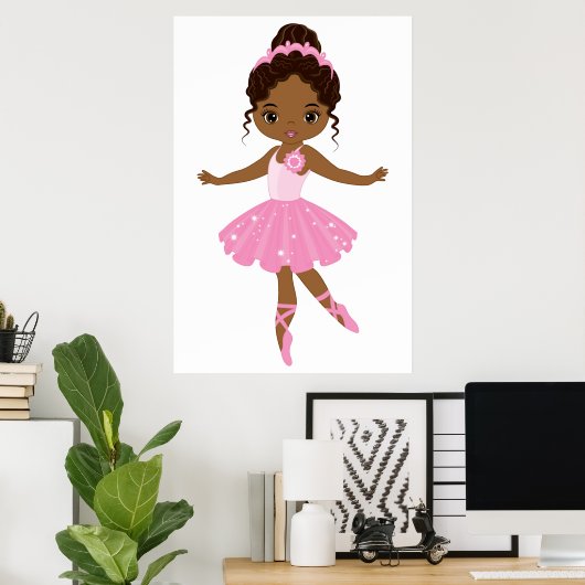 Princess Ballerina Poster (Thuiskantoor)