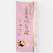 Princess Ballerina Tutu Pearl Baby shower Spandoek (Verticaal)