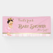 Princess Ballerina Tutu Pearl Baby shower Spandoek (Horizontaal)