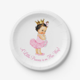 Princess Ballerina Tutu Pearls Baby shower Papieren Bordje