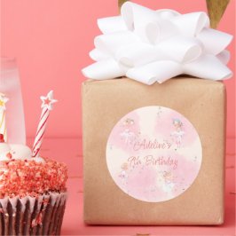 Princess Ballerina Verjaardagsklassieker Ronde Sti Ronde Sticker