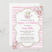 Princess baptism en verjaardagsuitnodiging kaart (Voorkant / Achterkant)