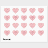 Princess Beauty Roze Hart Valentijns Sticker (Vel)