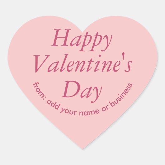 Princess Beauty Roze Hart Valentijns Sticker (Voorkant)