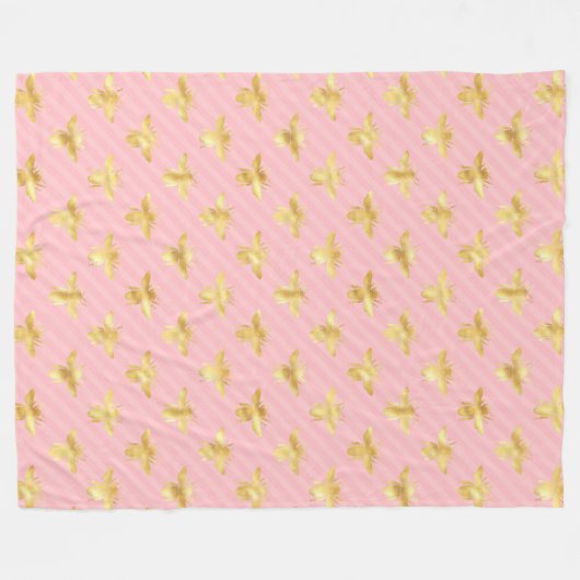 Princess Bee Series Design #7 Fleece Deken (Voorkant (Horizontaal))