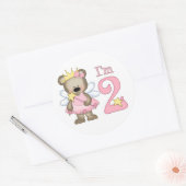 Princess Beer 2e verjaardag Classic Round Sticker (Envelop)